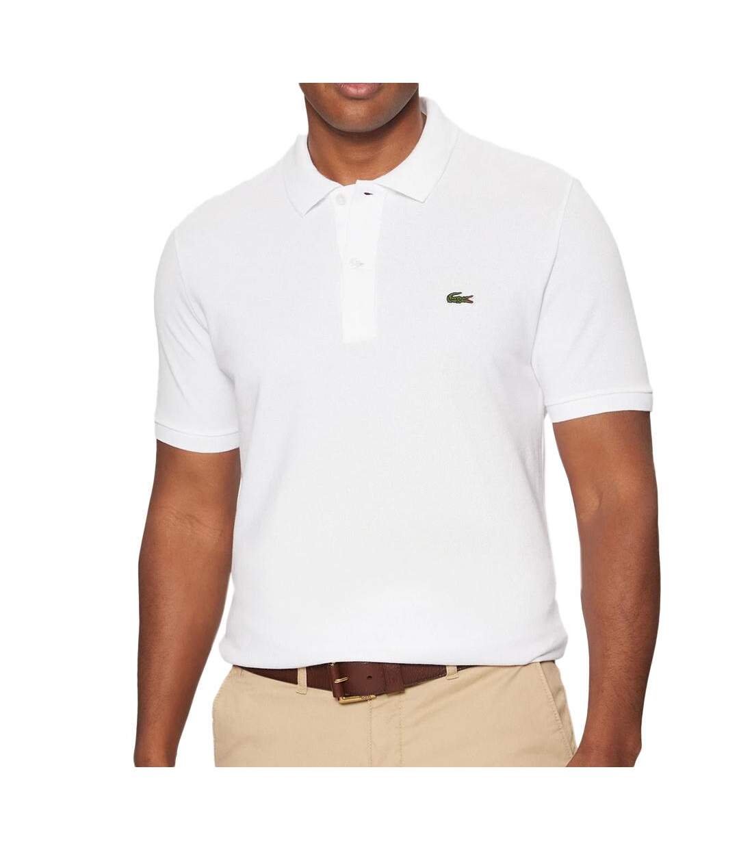 Polo blanc homme lacoste ph4012 - l-1