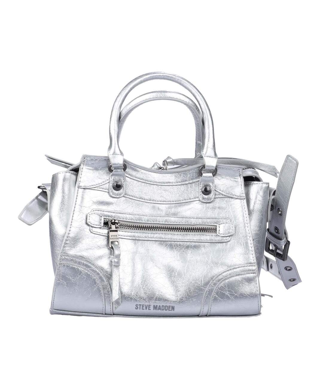 Womens/ladies Bcelia Handbag One Size Silver Steve Madden-3