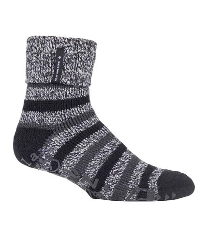 Men's Warm Fleece-Lined Non-Slip Lounge Bed Socks