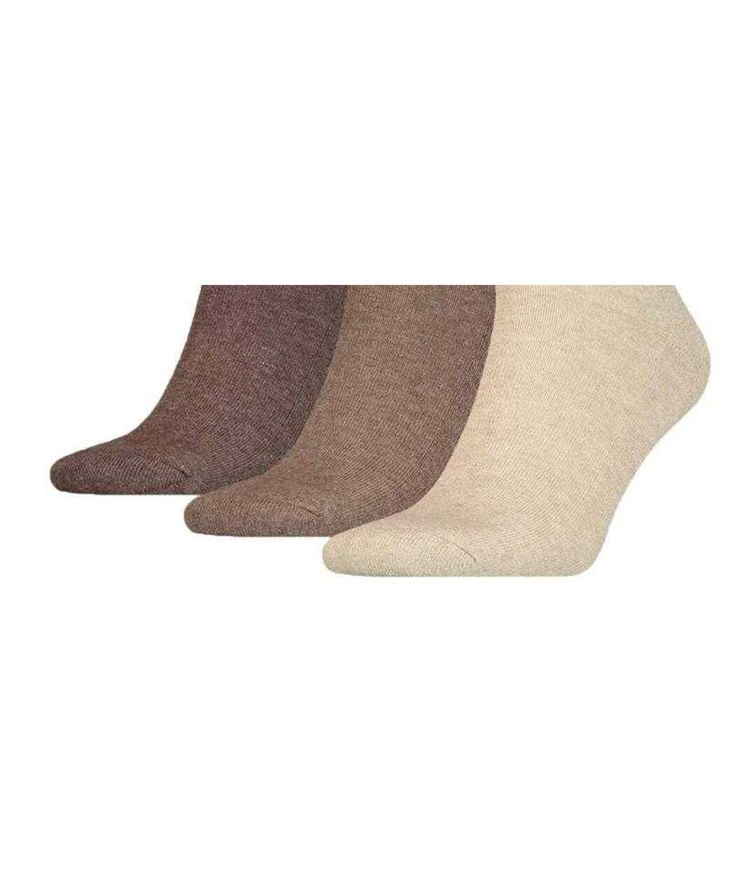 Lot De 3  Chaussettes Sport Motif/style Logo Contrasté Adulte Marron Beige Marron Foncé Puma-3