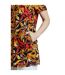 Womens/ladies nuri printed eco liva tunic caramel Weird Fish-4