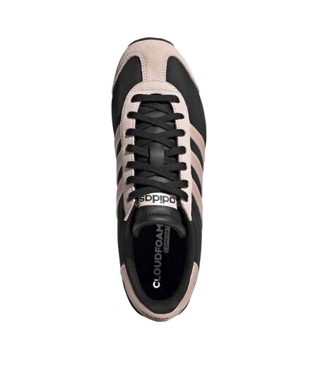 Womens/ladies Runvista Running Snug Fit Trainers Core Black Sand Adidas