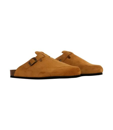 Mules Plate Cuir Natural World