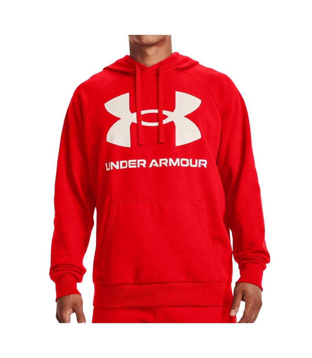 Sweat à capuche rouge homme under armour rival fleece - 4xl-1