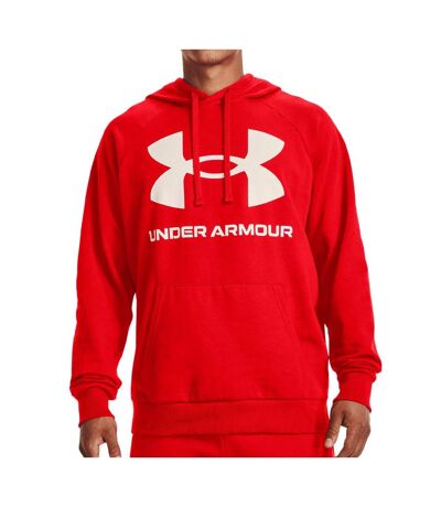 Sweat à capuche rouge homme under armour rival fleece - 4xl
