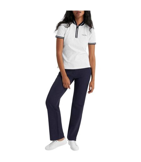 Polo Motif/style Micro-pois Camilla Femme Blanc Calvin Klein