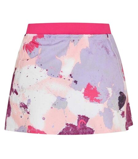 Womens/ladies Paint Splatter Skirt Amethyst Purple Head