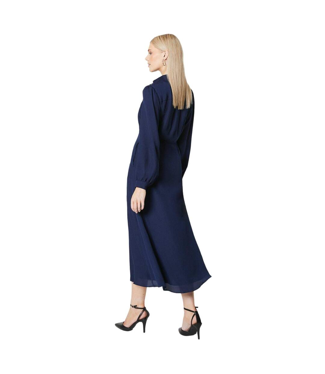 Robe mi-longue femme bleu marine Principles-2