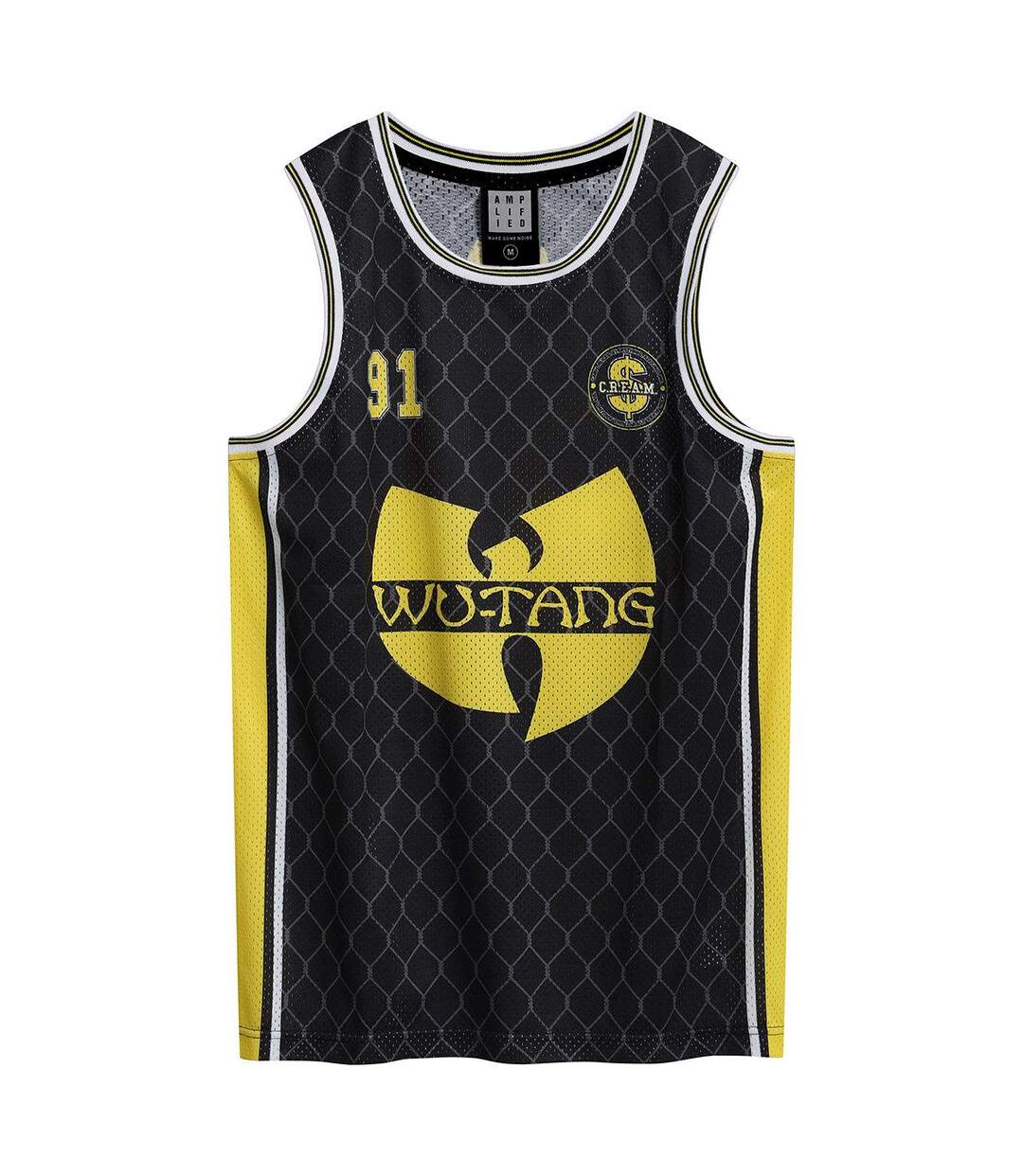 Maillot De Basket Cream Homme Noir Jaune Amplified-1