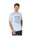 T-shirt east coast homme bleu clair Maine Maine