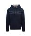 Sweat À Capuche Motif/style Signature Homme Bleu Marine Aquascutum-1
