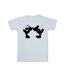 Disney Femmes/Les femmes Mickey Minnie Kiss Silhouette Coton Boyfriend T-Shirt (Blanc) - UTBI38197-1