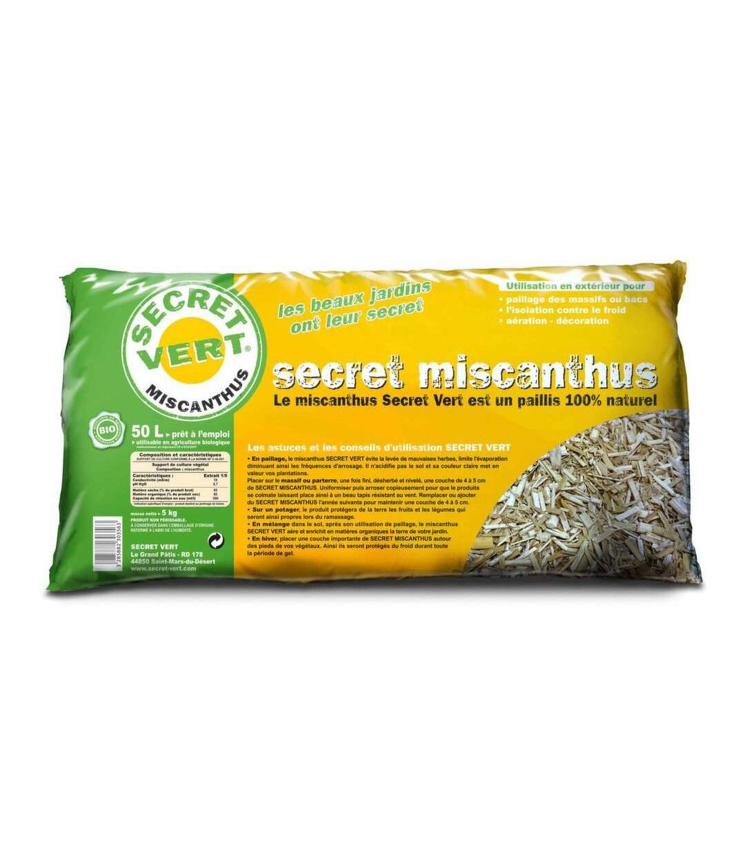 Paillis de miscanthus 5kg Unitaire