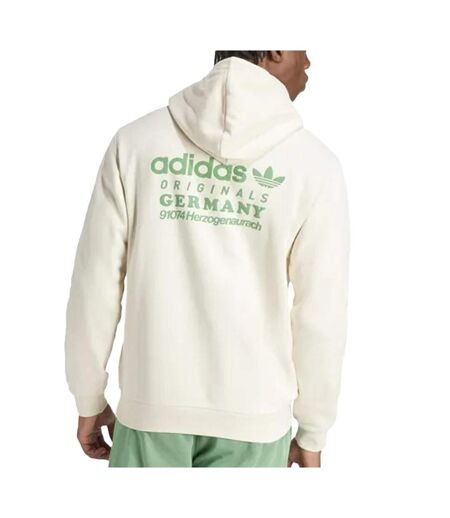 Sweat à capuche ecru homme adidas grf hoody - l
