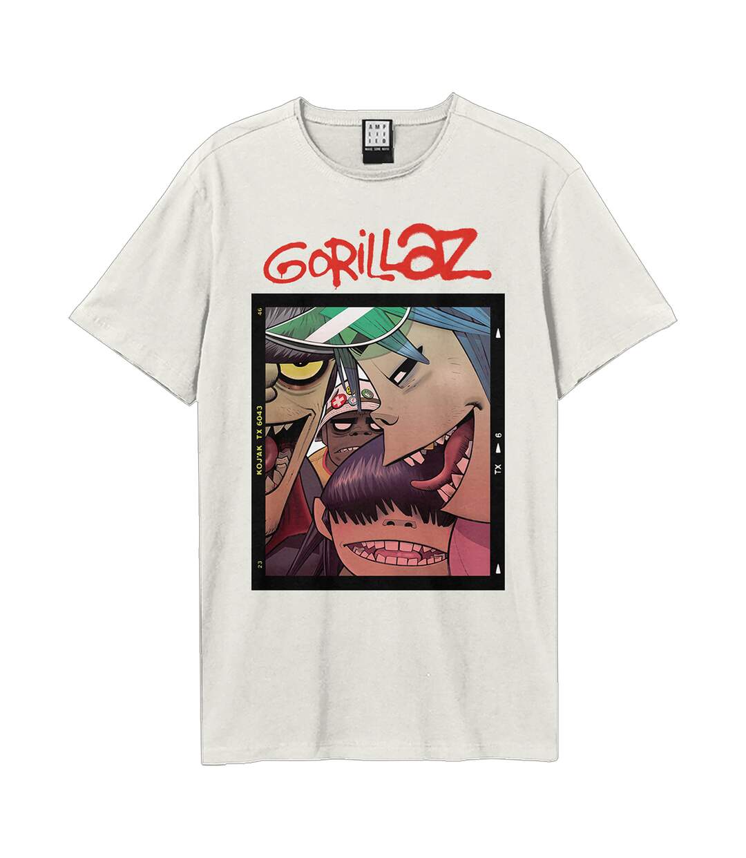 T-shirt Polaroid Slide Adulte Vieux Blanc Amplified-1