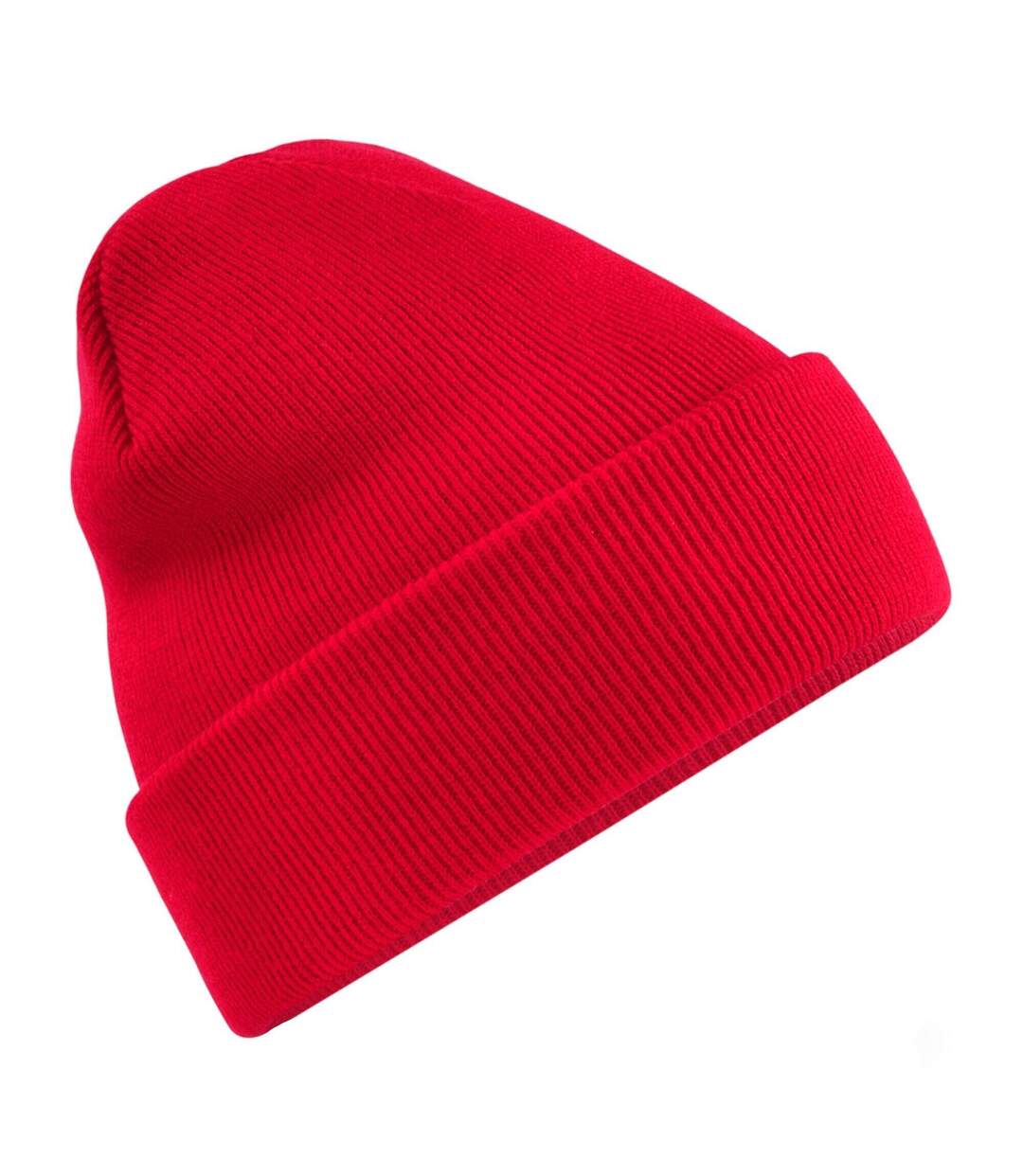 Bonnet À Revers Recyclé Original Rouge Beechfield-2
