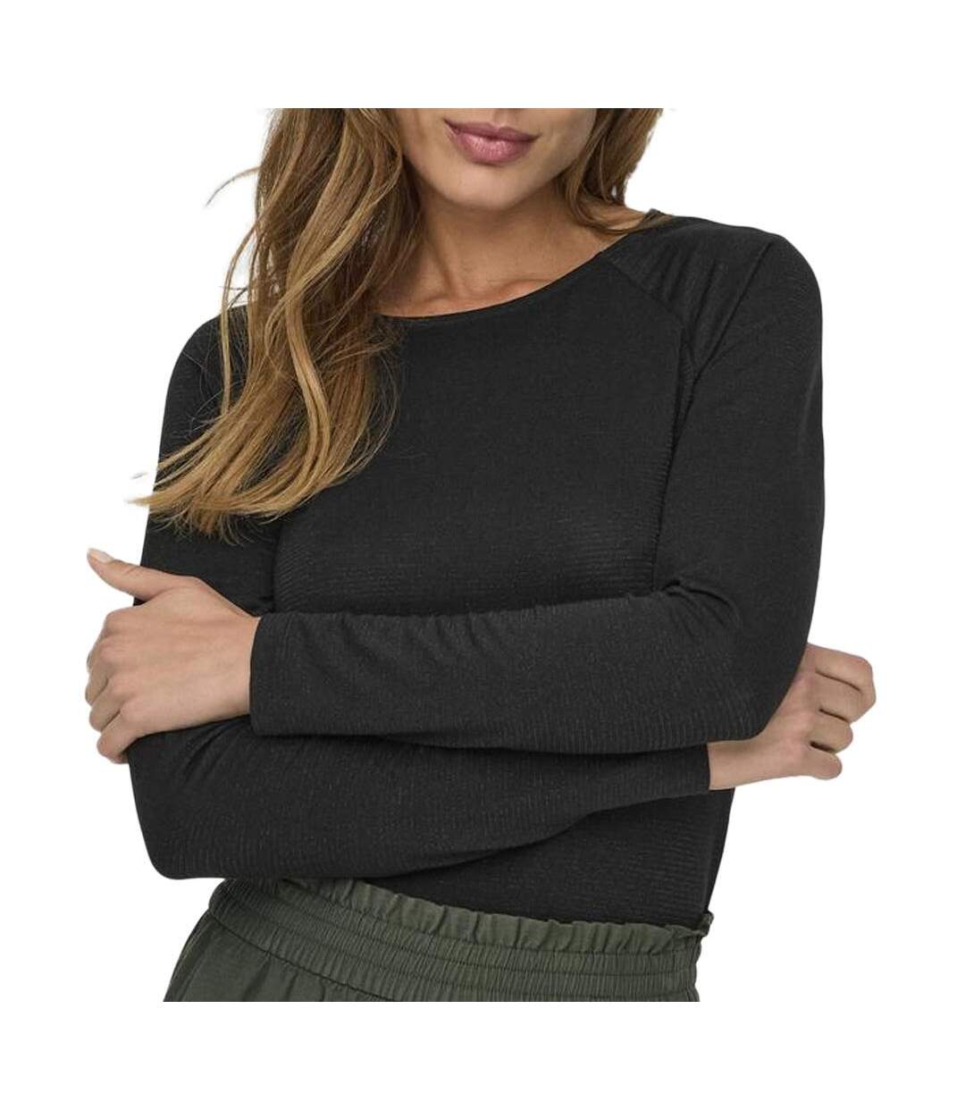 T-Shirt manches longues noir femme jdy kaiser-1