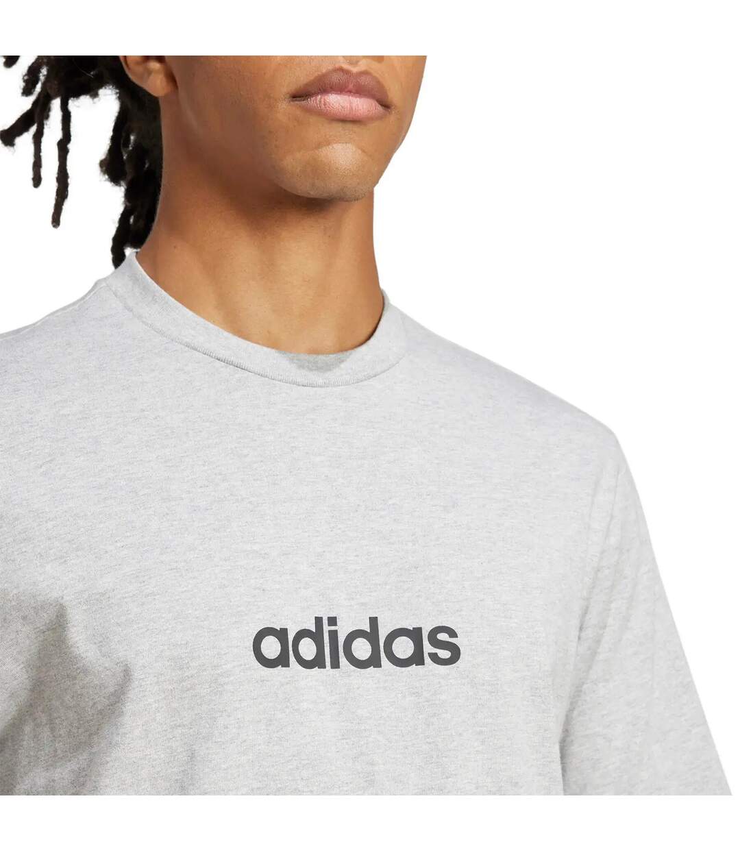 T-shirt Motif/style Linéaire Homme Gris Adidas-4
