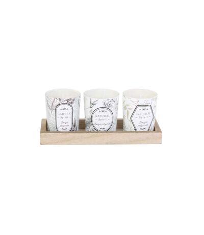 Lot de 3 Bougies Parfumées Garden 5cm Fleurs de Coton