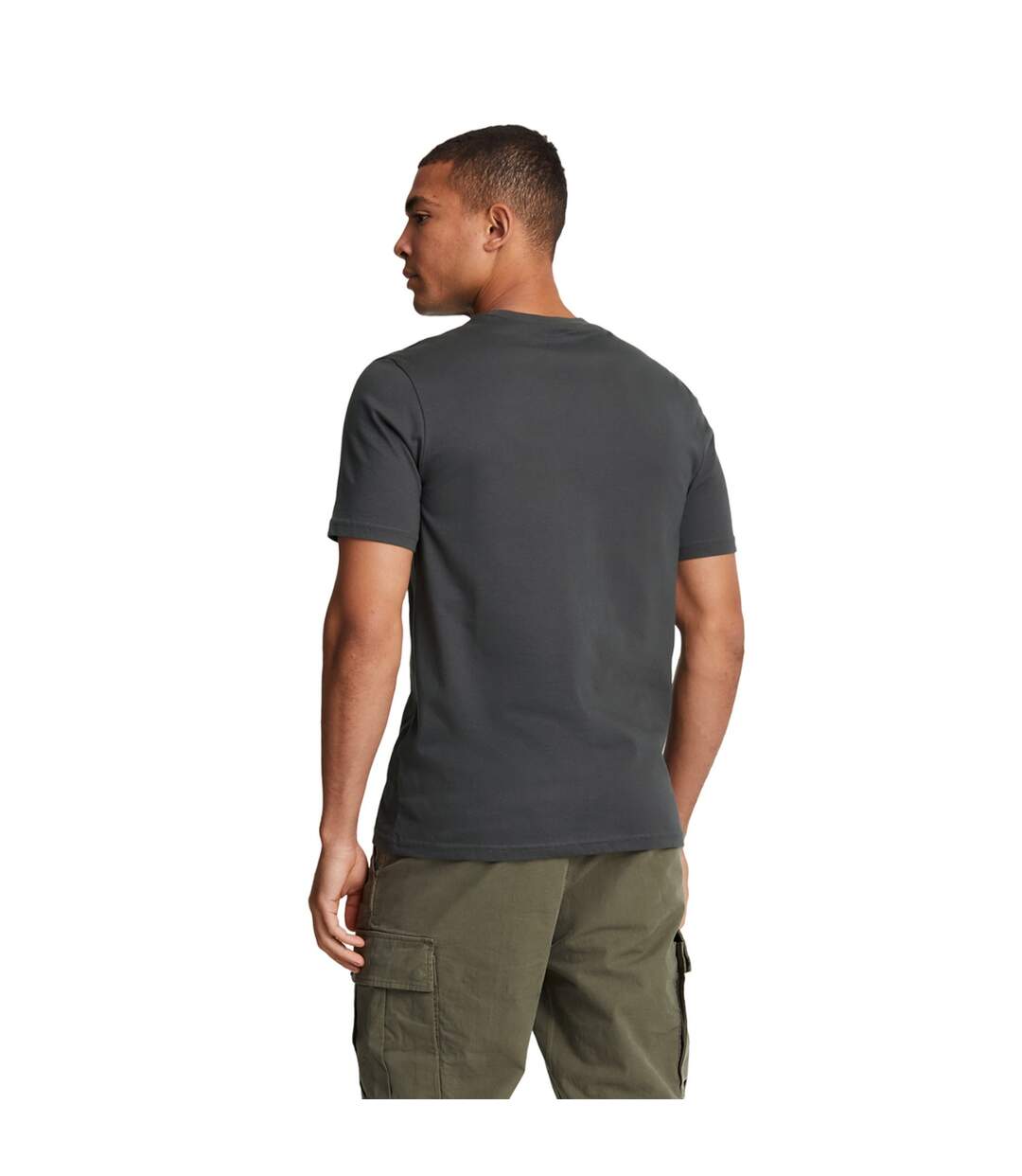 T-shirt uni pour hommes gunmetal Lyle & Scott-2