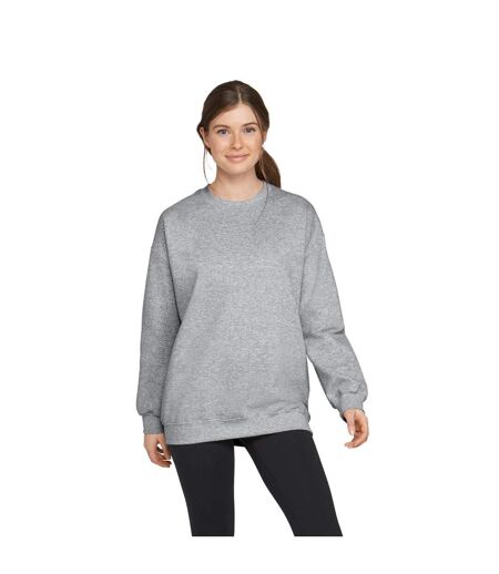 Unisex Adult Softstyle Midweight Crew Neck Fleece Top Sports Grey Gildan
