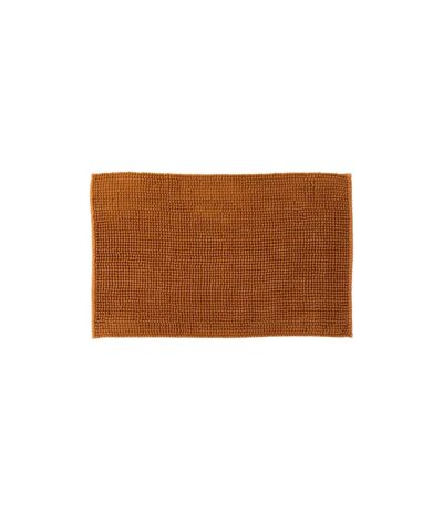 Tapis de Salle de Bain Chenille 50x80cm Marron Tabac