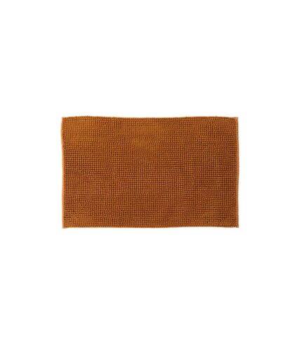 Tapis de Salle de Bain Chenille 50x80cm Marron Tabac