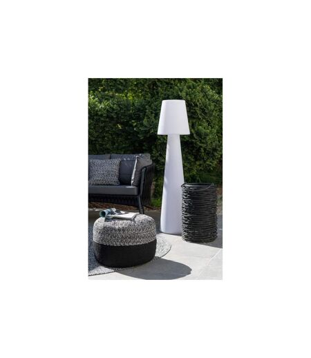 Pouf Rond Design Miami 50cm Noir & Blanc