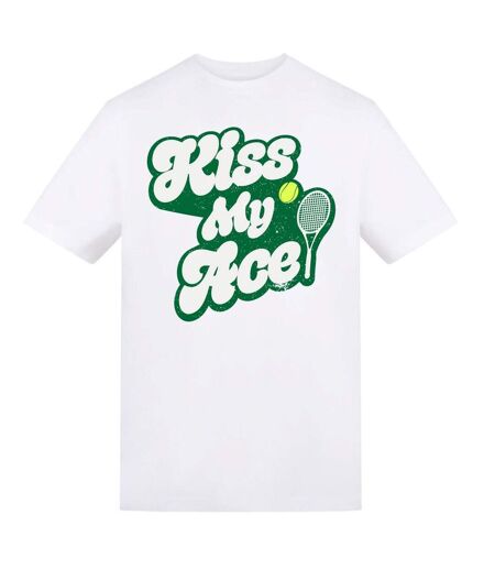 Unisex Adult Kiss My Ace T-shirt White AWD