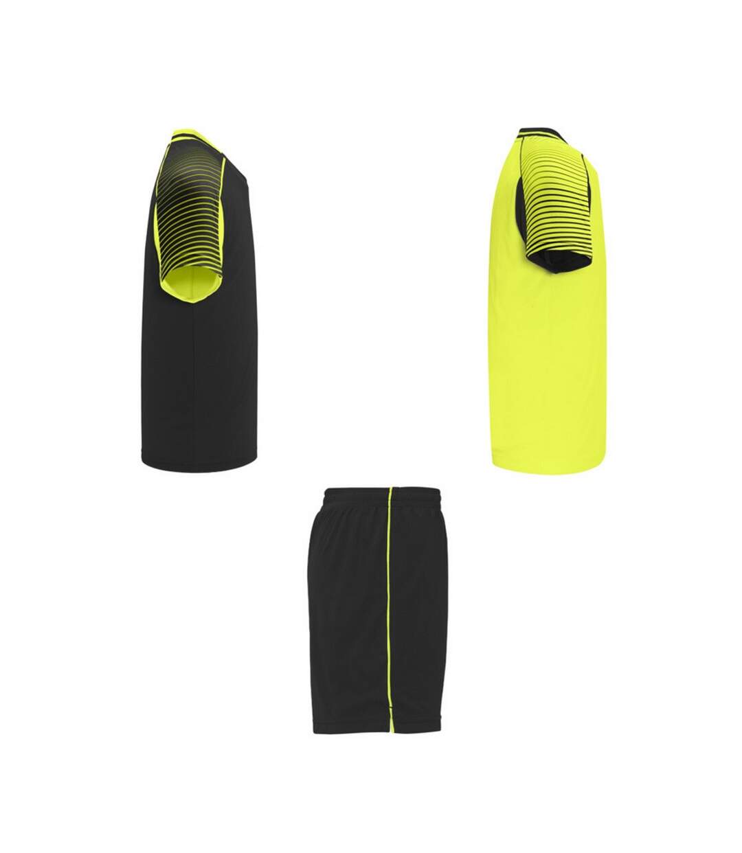 Unisex Adult Juve Sports Sports Set Fluorescent Yellow Solid Black Roly-4
