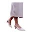 Womens/ladies new pointed pu sling back kitten heel court shoes white Where´s That From