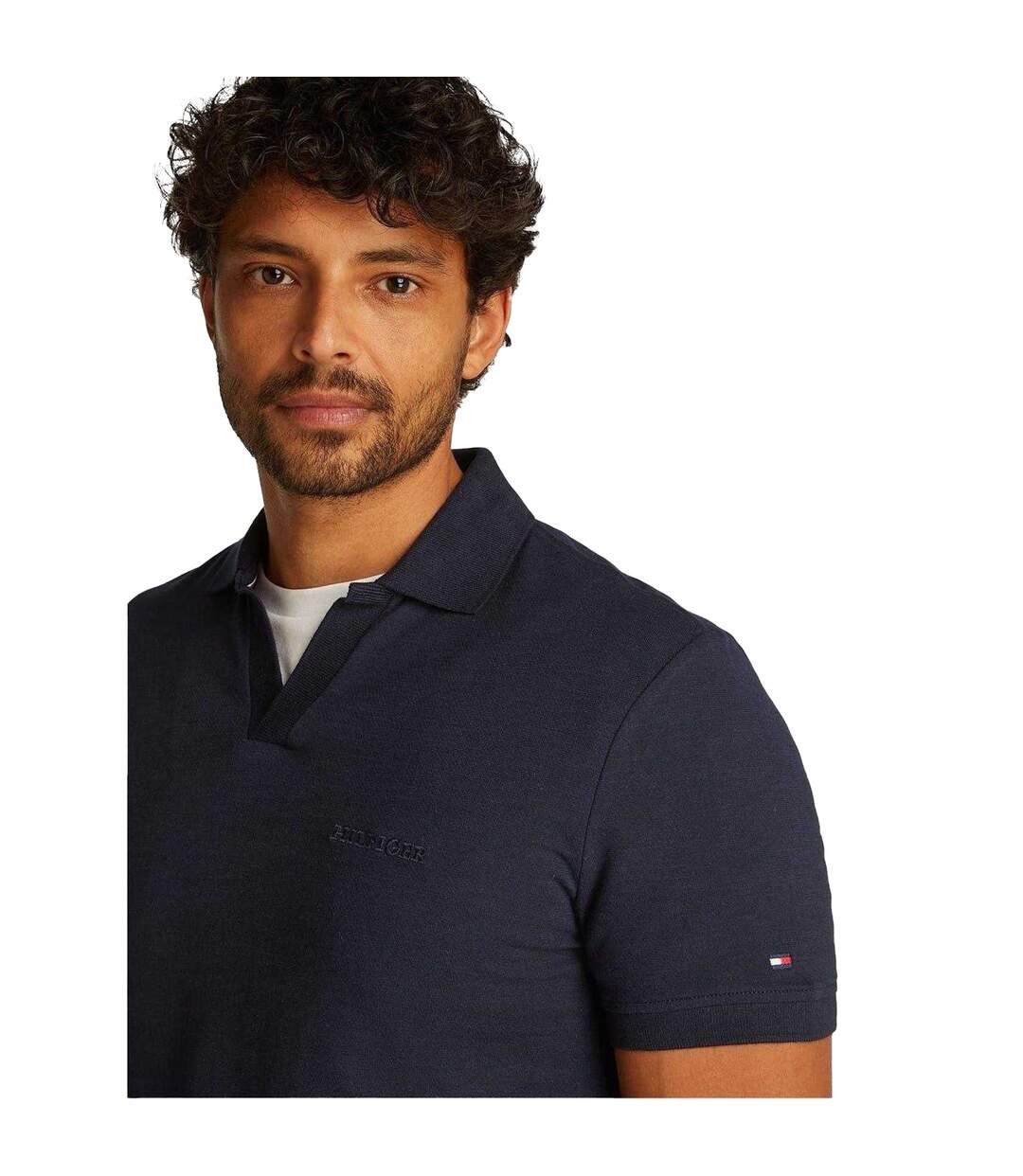 Polo Terry Homme Rose Foncé Violet Tommy Hilfiger-4