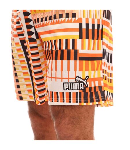 Mens Fanwearcapsule Football Shorts Orange Black White Puma