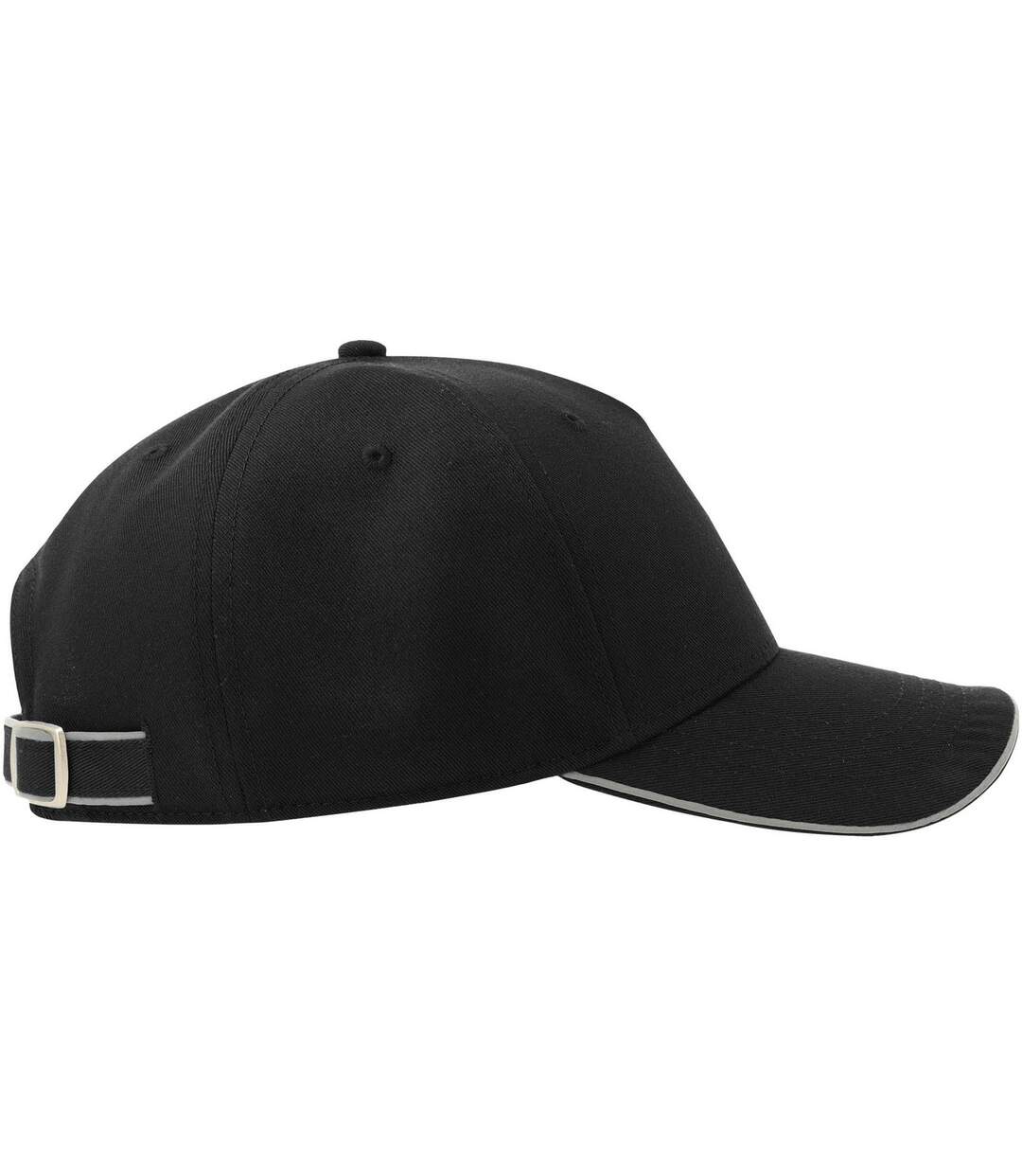 Unisex Adult Reflective Sustainable 5 Panel Baseball Cap Black Atlantis-3