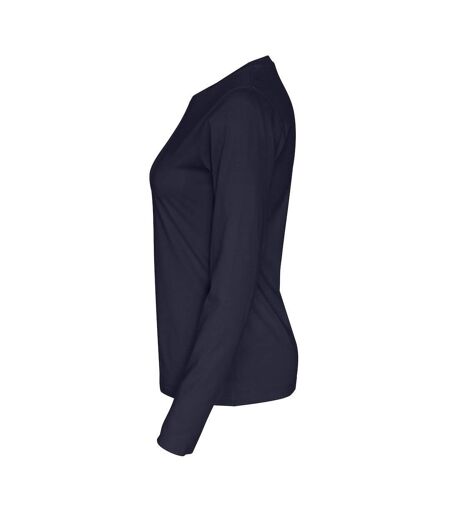 Womens/ladies long-sleeved t-shirt navy Cottover