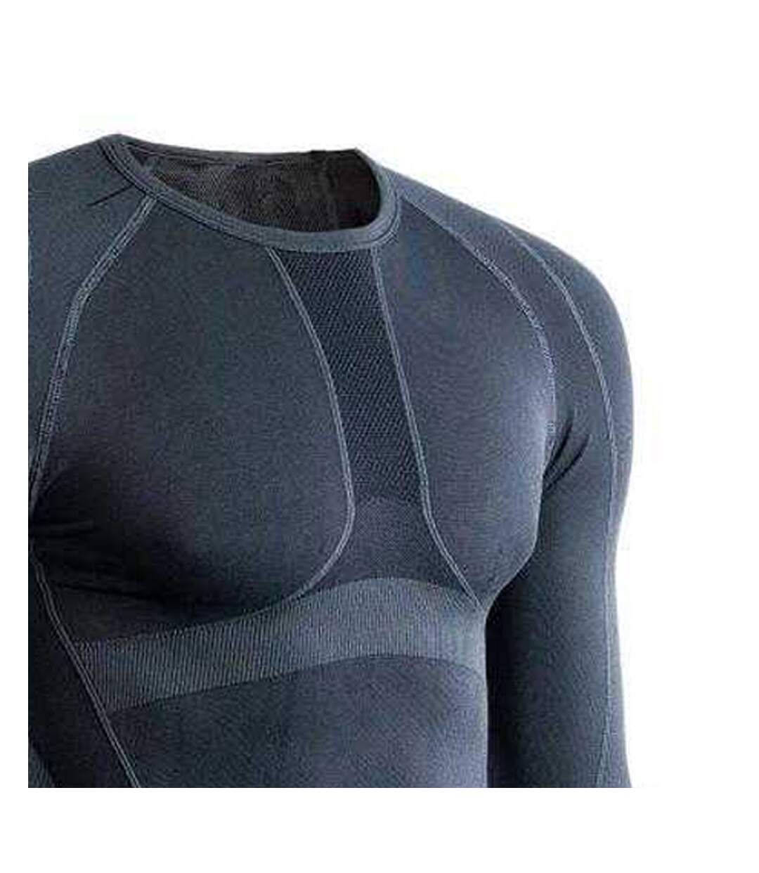 T-shirt Manches Longues Ski Homme Noir Brugi-3