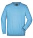 Sweat-shirt col rond - JN040 - bleu ciel - mixte homme femme