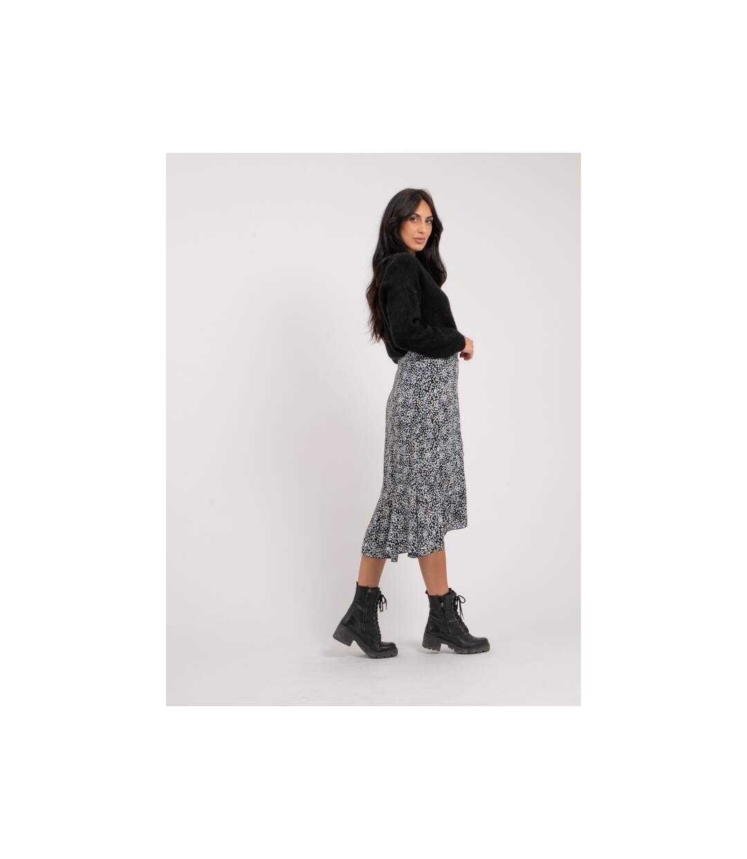 Jupe midi motifs XISSA - Dona X Lisa-1