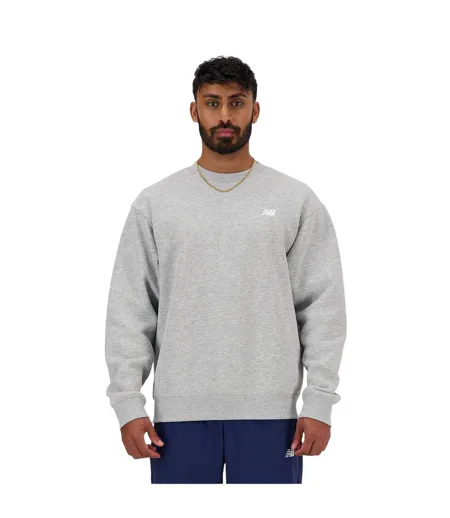Mens Crew Neck Regular Sweatshirt Grey New Balance
