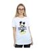 Disney Femme/Les femmes Mickey Mouse Letters Cotton Boyfriend T-Shirt (Blanc) - UTBI36643-2