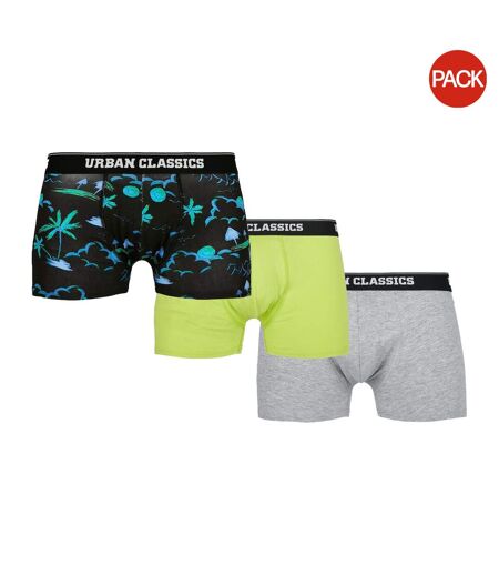 Boxers Motif/style Île Homme Noir Vert Clair Gris Urban Classics