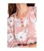 Haut Manches Longues Motif/style Floral Femme Rose Imprimé PJ Salvage-3