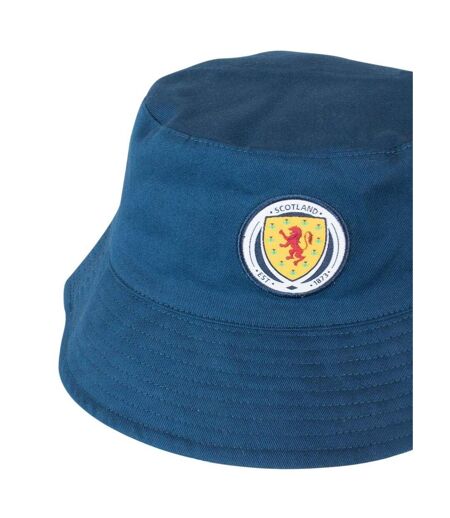 Mens Crest Bucket Hat Navy White Scotland