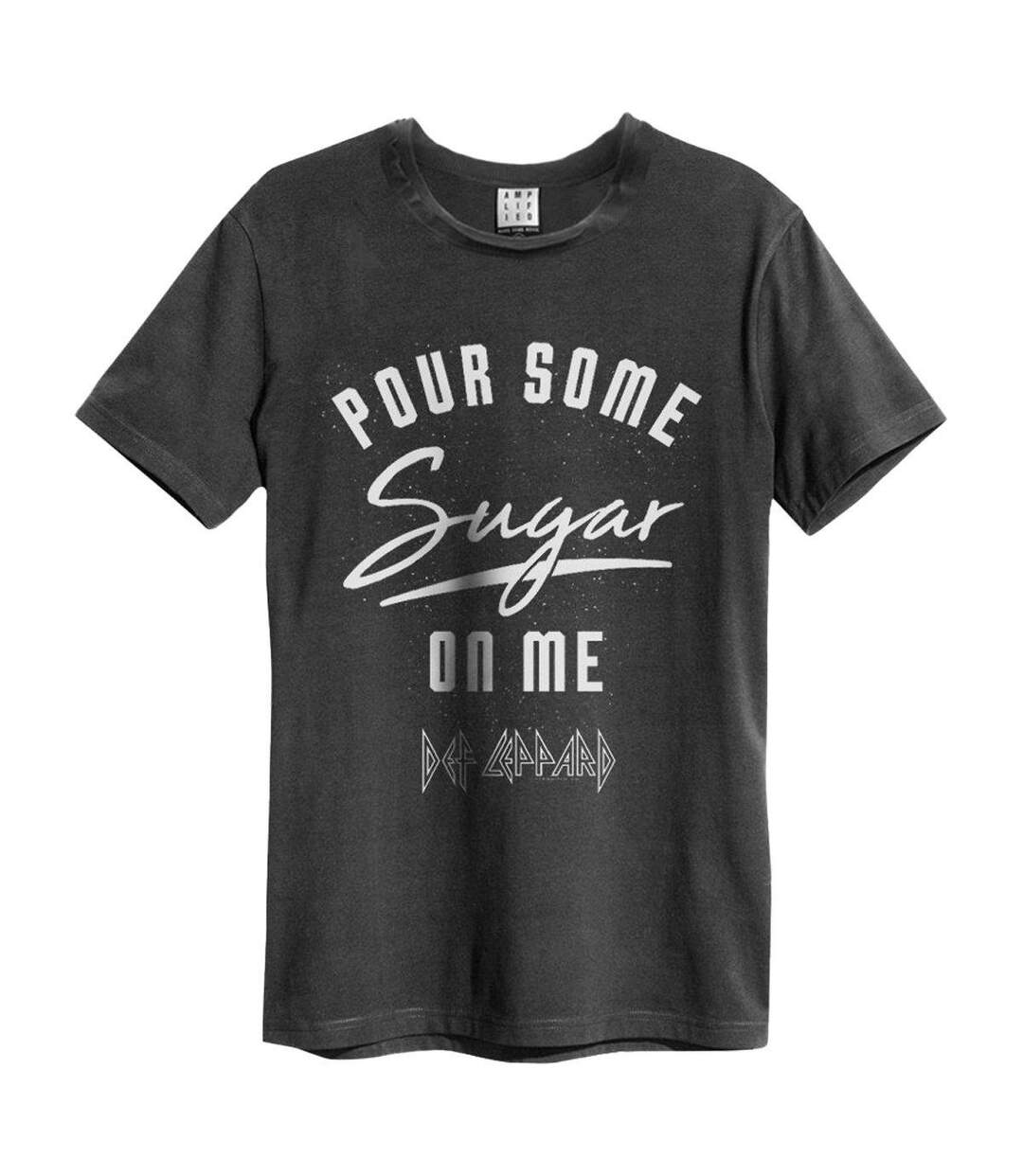 Unisex Adult Pour Some Sugar On Me Def Leppard T-shirt Charcoal Amplified-1