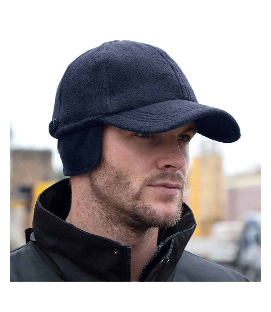 Result Active Winter Fleece Baseball Cap (Navy Blue) - UTBC973