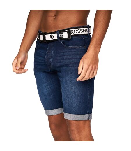 Short reestier homme bleu foncé délavé Crosshatch