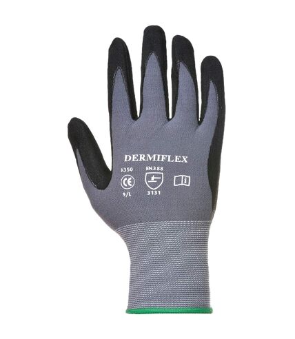 Portwest Dermiflex Safety Work Gloves (Black) (XL) - UTRW4377