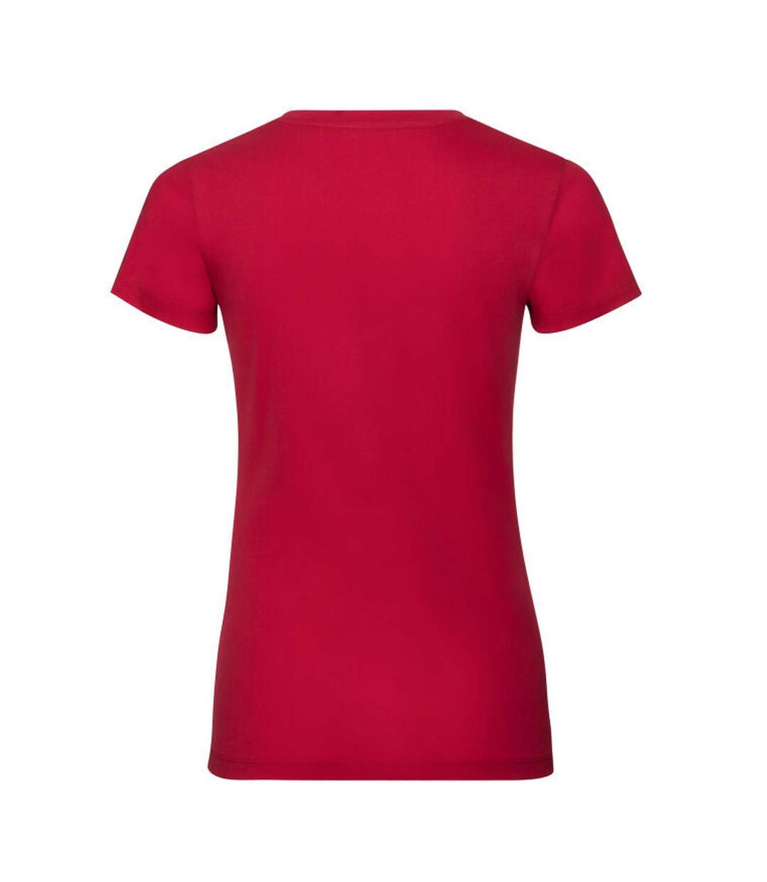 Womens/ladies organic short-sleeved t-shirt classic red Russell-2