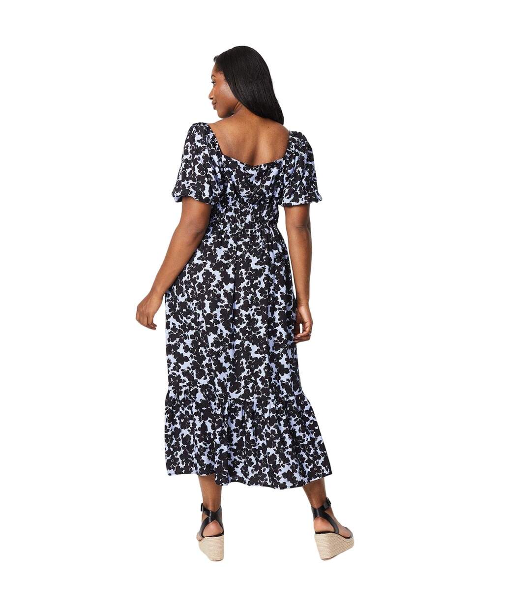 Robe mi-longue femme bleu Dorothy Perkins-2