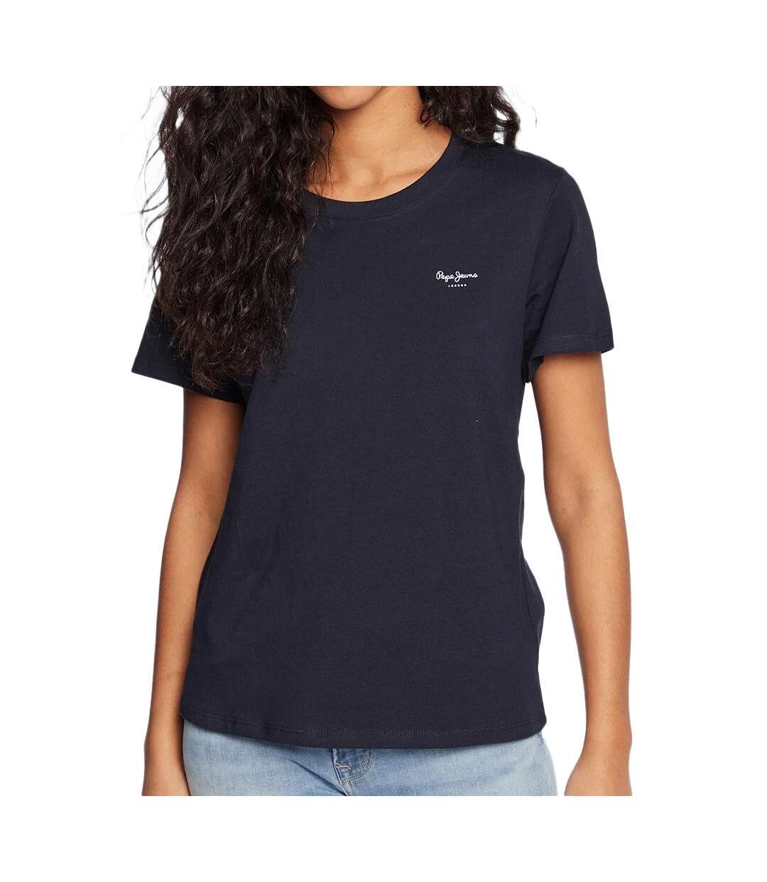 T-shirt Marine Femme Pepe Jeans Wendy Chest - M-1